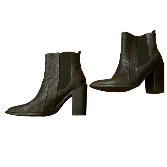 Revolve Sol Sana Elephant Leather black booties size US 10 EURO 40 - Picture 4 of 7